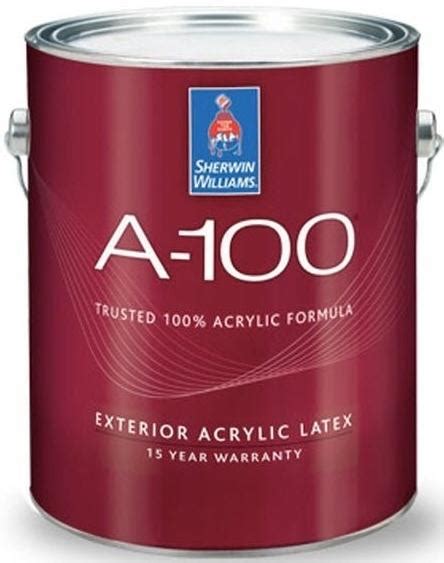 This means that <b>A100</b> will clean up with just soap and water, while SuperPaint will require <b>paint</b> thinner or mineral spirits. . Sherwin williams a100 exterior paint